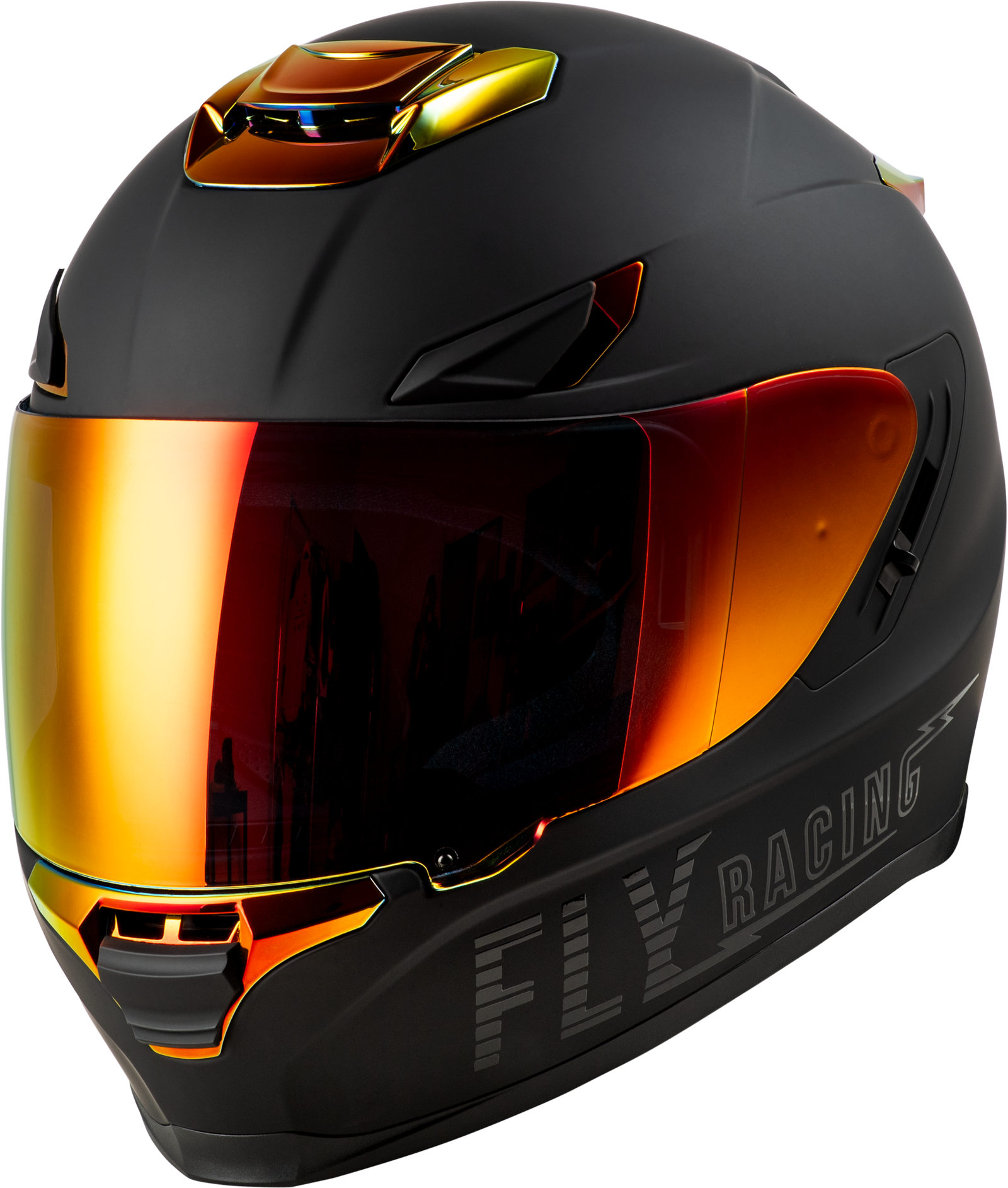 Sentinel Recon Helmet Matte Black/Fire Chrome Lg