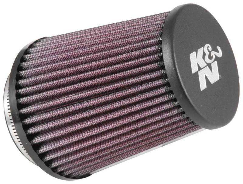 K&amp;N Universal Rubber Filter 3in Flg 4-1/2inch OD B / 2-1/4inch H - Black Top