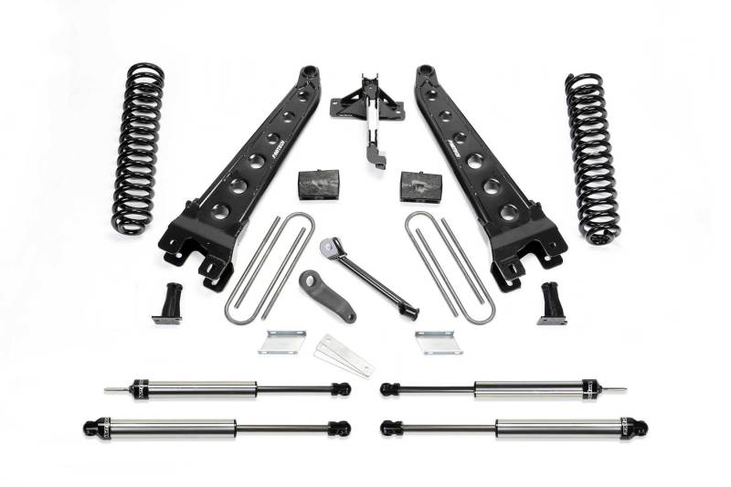 Fabtech 17-21 Ford F250/F350 4WD Gas 4in Rad Arm Sys w/Coils &amp; Dlss Shks