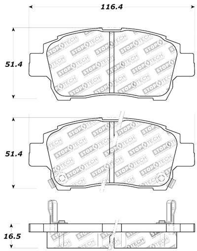 StopTech Performance 00-05 Celica GT-S Rear Brake Pads