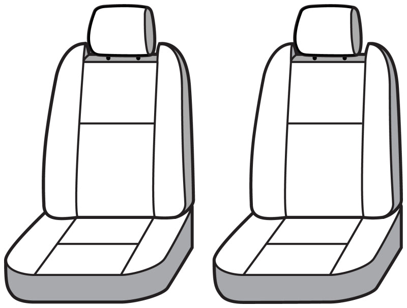 Covercraft 22-24 Dodge Ram 2500 Polycotton SeatSaver Custom Front Row Seat Covers - Charcoal