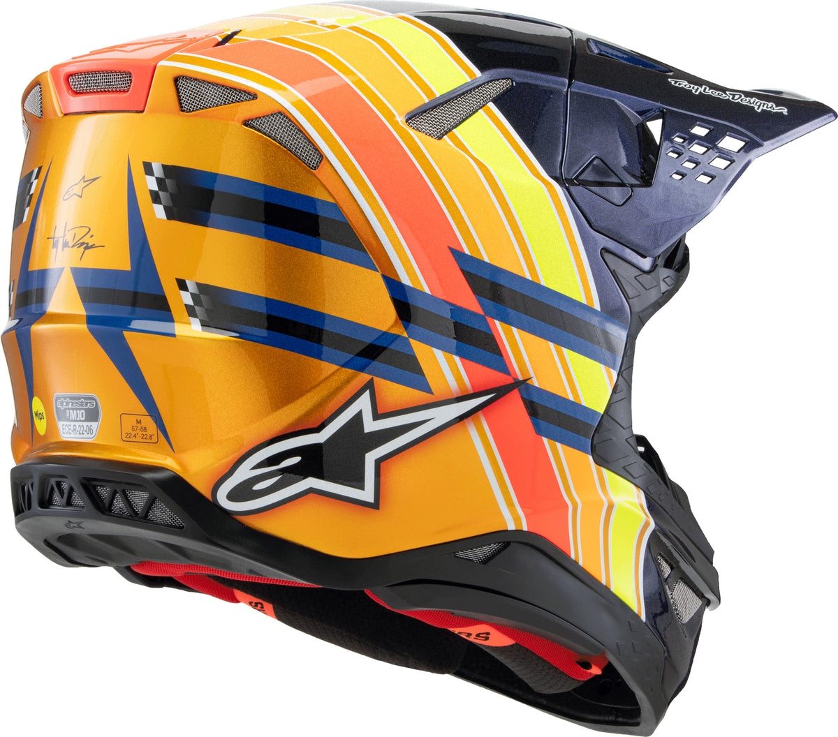 S M10 Tld Edition 25 Helmet Drk Blu/Org/Ylw Fluo/Red Sm