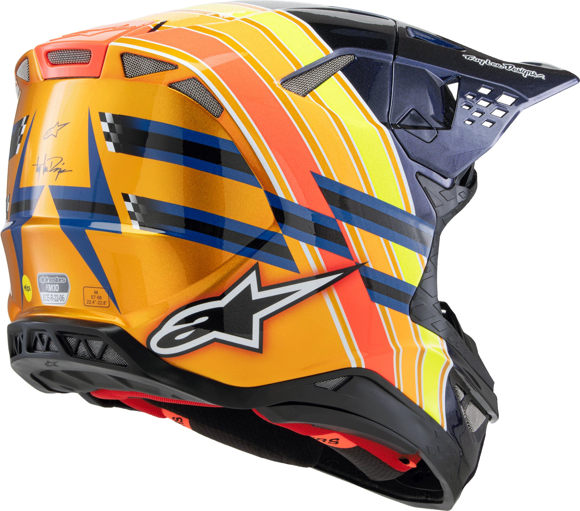 S M10 Tld Edition 25 Helmet Drk Blu/Org/Ylw Fluo/Red Sm