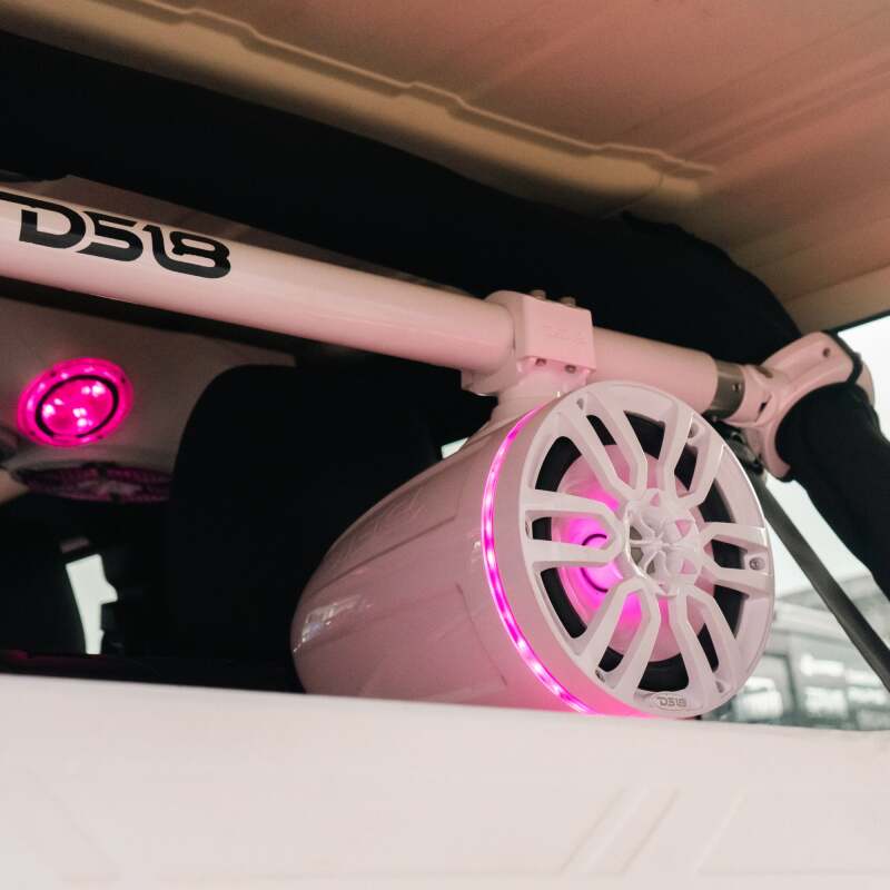 DS18 Marine And Powersports Towers 8in 125 Watts RMS RGB LED Lights White
