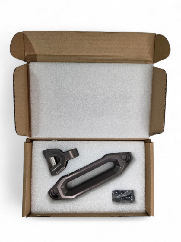 Elektric Offroad Winch Hawse Fairlead And Hook Combo Anodized Gun Metal