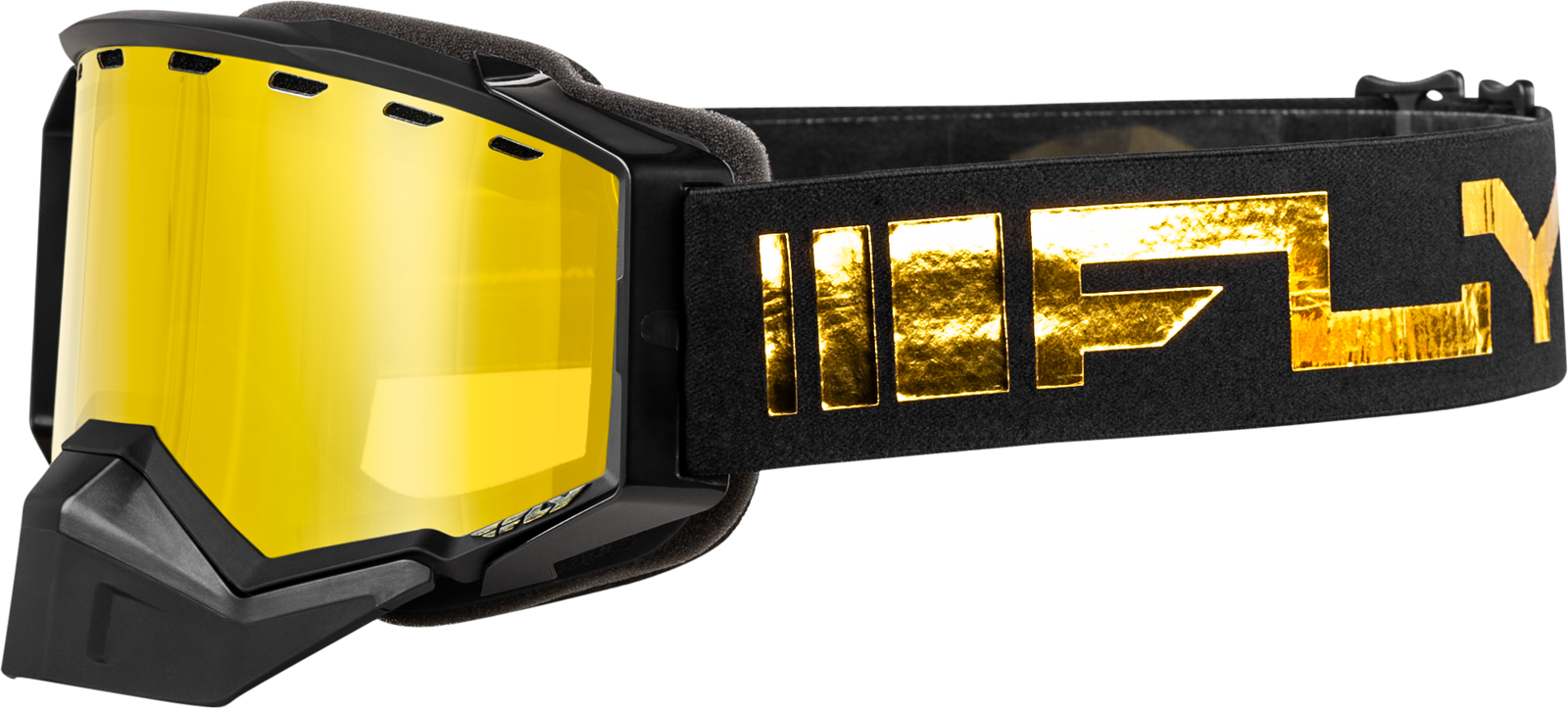 Zone Snow Goggle Black/Gold W/ Gold Mirror/Yellow Lens