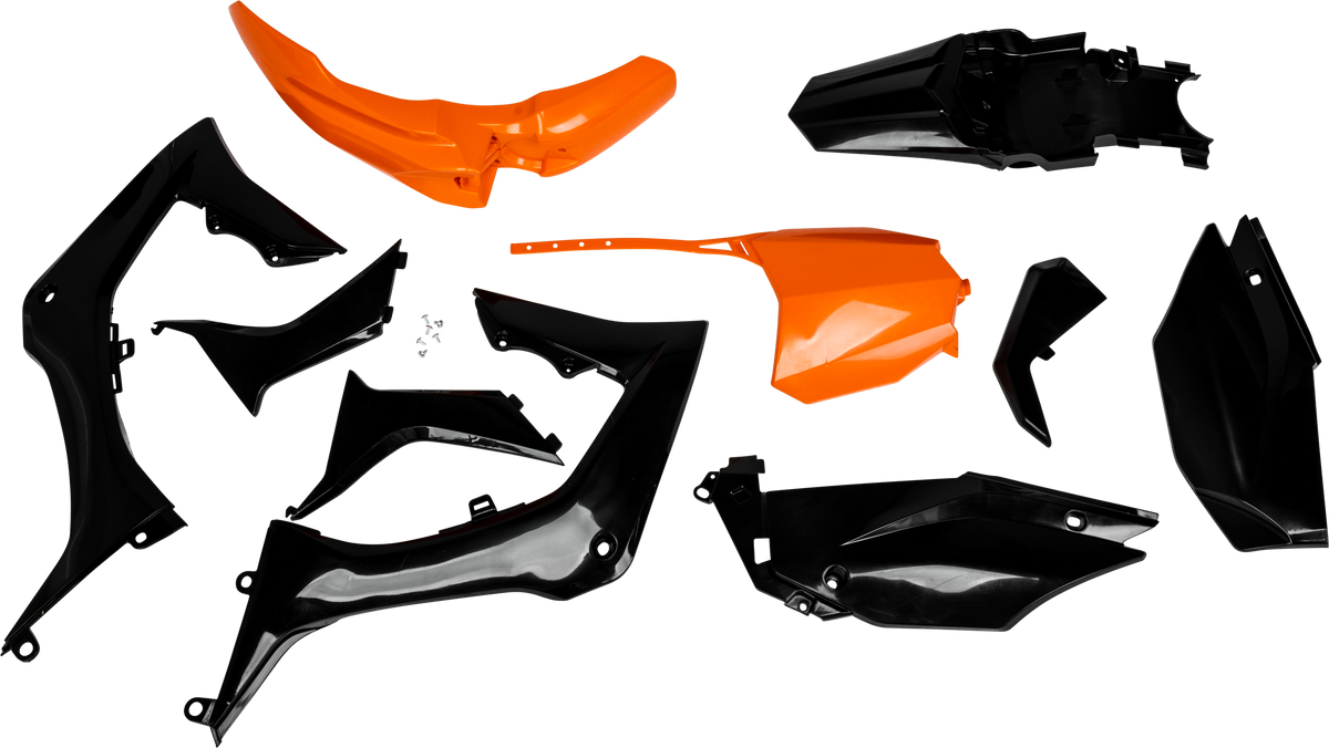 Full Plastic Kit Hon Orange/Black