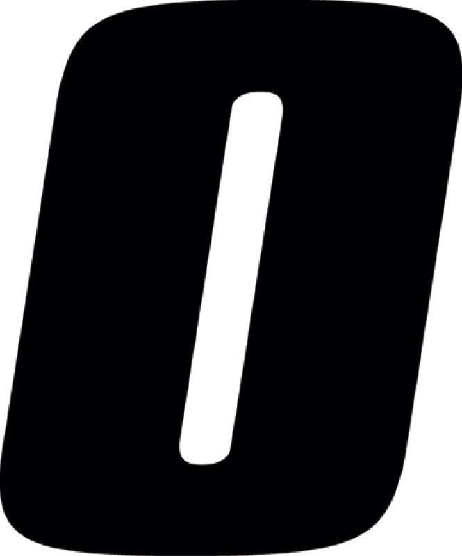 Hardline Dirt Digits 3pk 7 in. - High Gloss Number 0 - Black