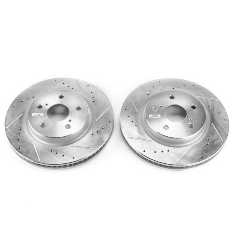 Power Stop 2019 Lexus ES350 Front Evolution Drilled &amp; Slotted Rotors - Pair