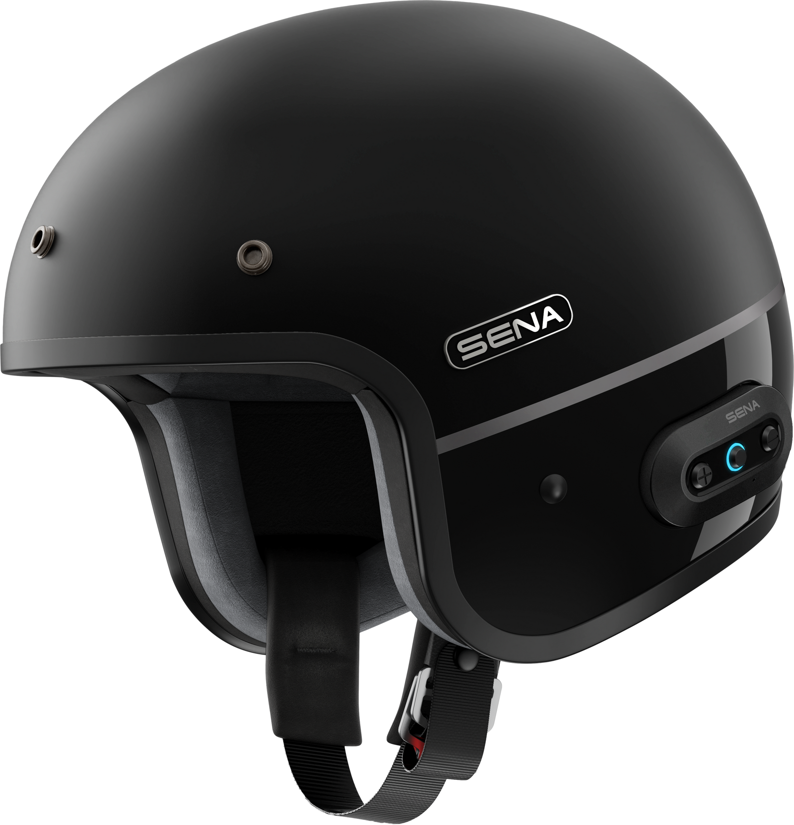 Surge Open Face Helmet W/Mesh Matte Black/Glossy Black 2x