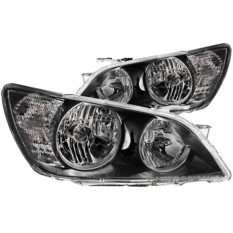 ANZO 01-05 Lexus IS300 Crystal Headlights Black