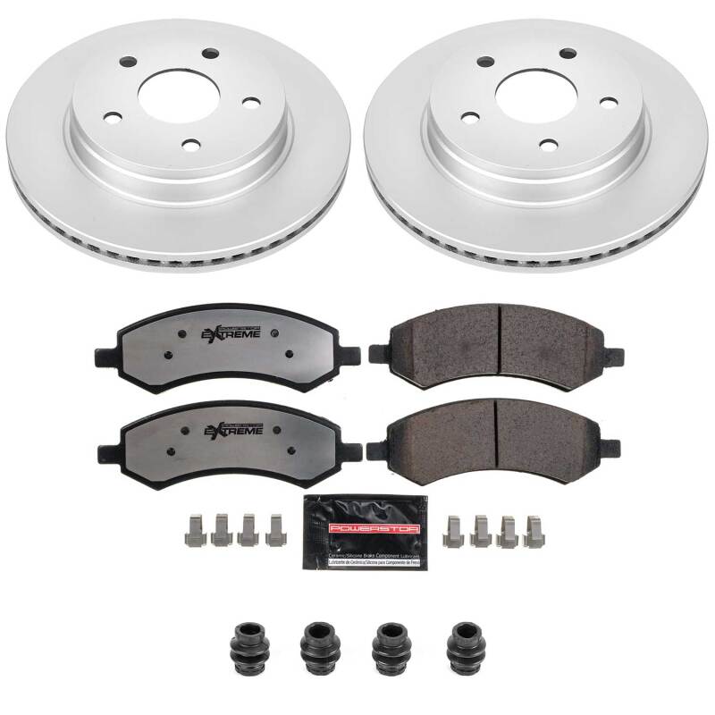 Power Stop 07-09 Chrysler Aspen Front Z36 Coated Truck &amp; Tow Brake Kit