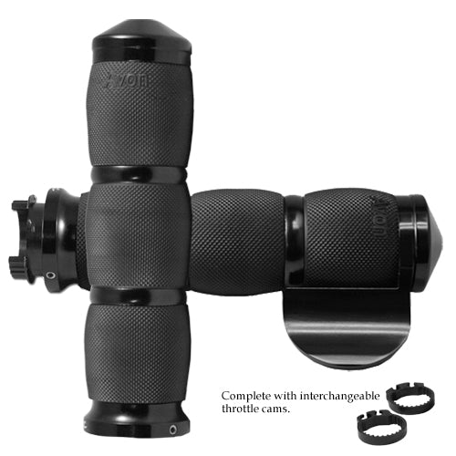 Air Cushioned Grips W/Throttle Boss 1&quot; Black