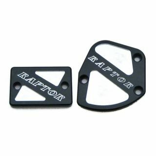Throttle &amp; Brake Cover Set Black Logo Raptor