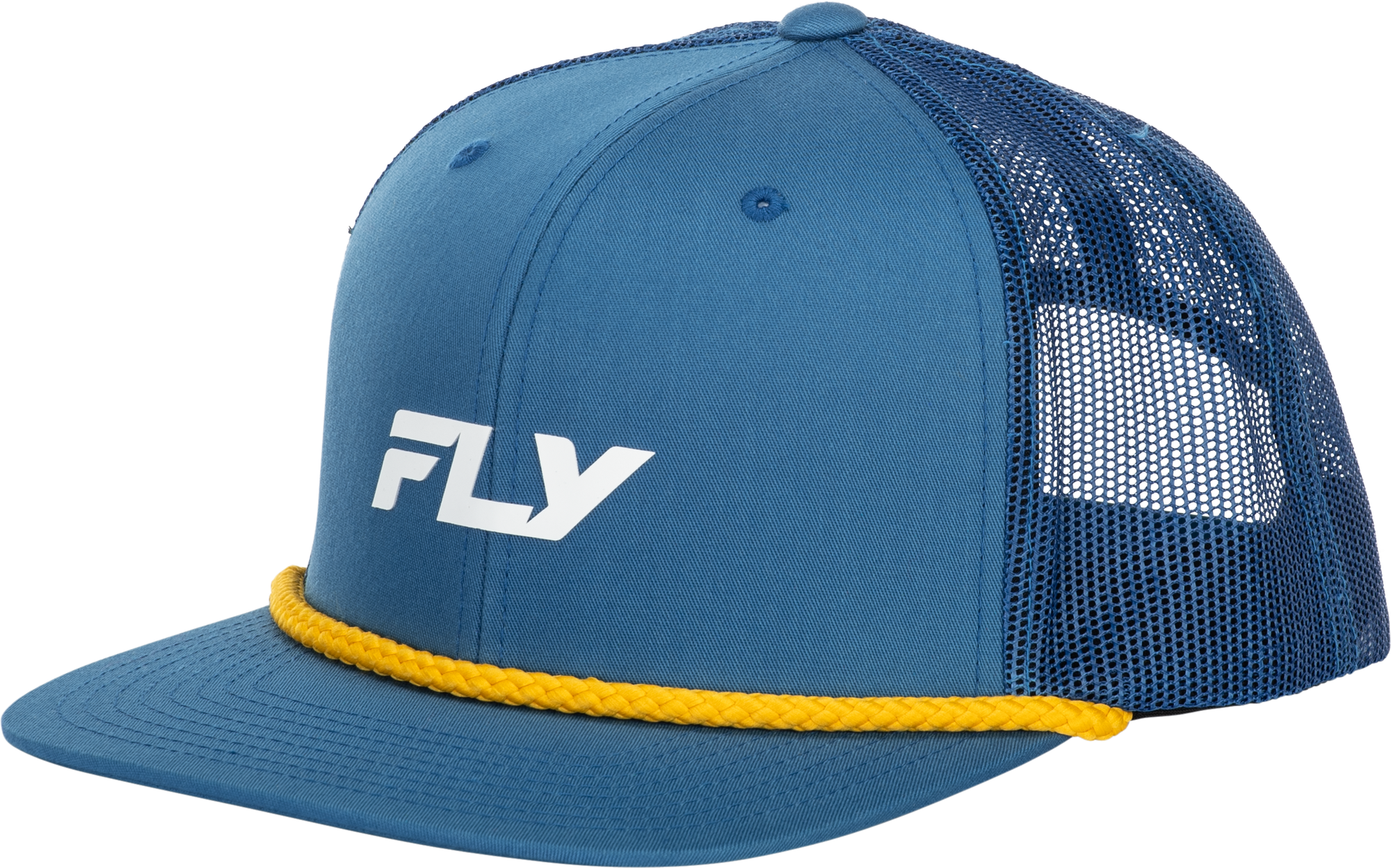 Fly Trucker Hat Blue/Yellow