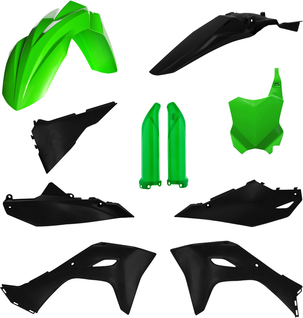 Full Plastic Kit Kaw Green/Black