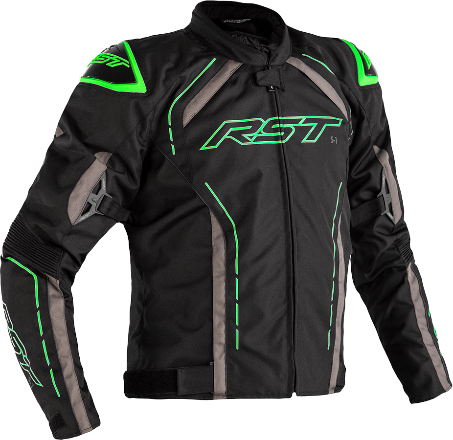 S1 Ce Jacket Blk/Gry/Neon Grn Textile 3xl