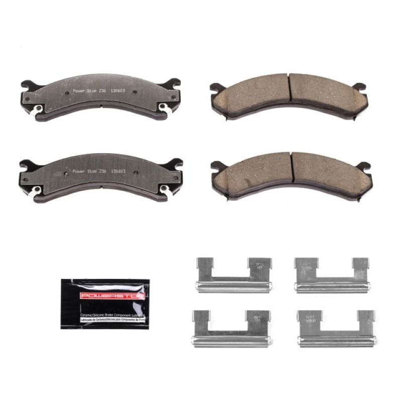 Power Stop 01-06 Chevrolet Silverado 3500 Rear Z36 Truck &amp; Tow Brake Pads w/Hardware