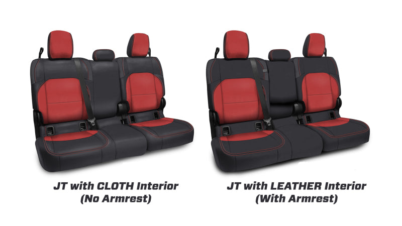 PRP  2020+ Jeep Gladiator JT Rear Bench Cover with Cloth Interior - All Black