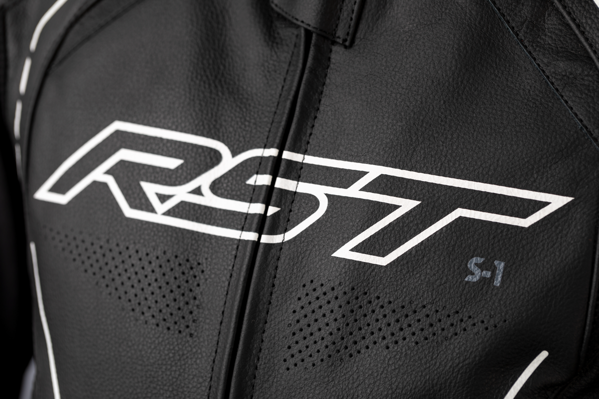 S1 Ce Jacket Black/Black/White Leather Md