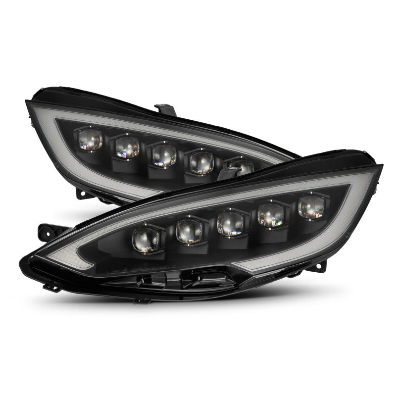 AlphaRex 12-21 Tesla Model S NOVA-Series LED Proj Headlights Blk w/Activtn Light &amp; Seq.Sig / SB DRL