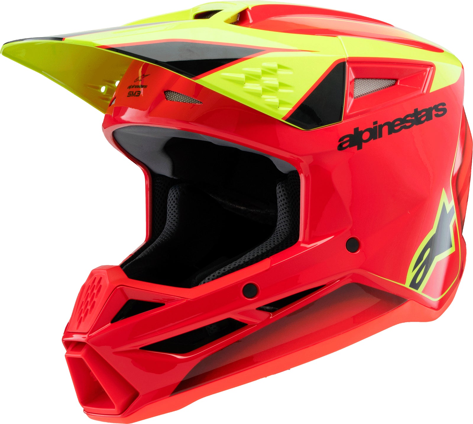 Sm3 Youth Fray Helmet Rd/Ylw Fluo/Blk Ys