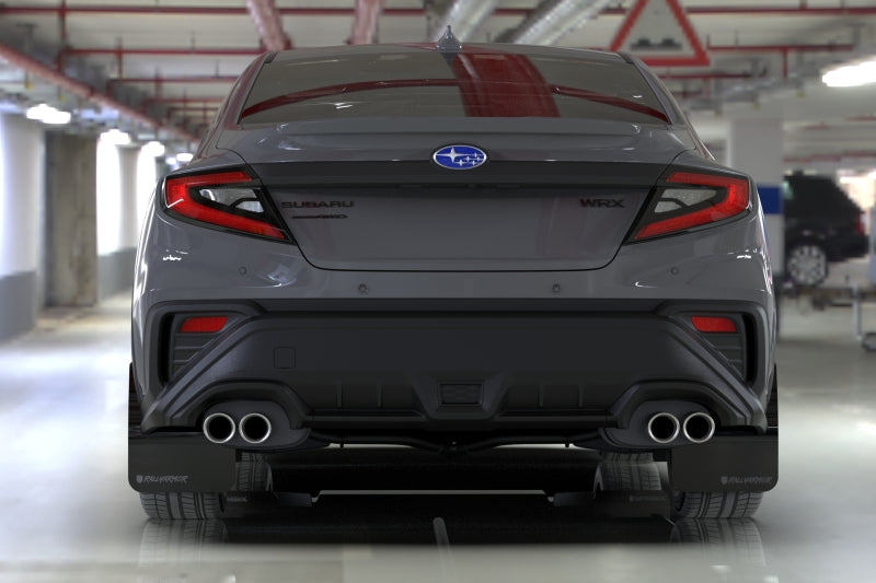 Rally Armor 22-25 Subaru WRX Black UR Mud Flap Altered Font Dark Grey Logo