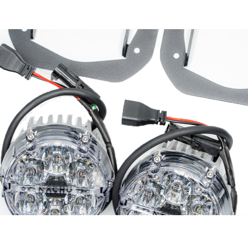 Nacho Lighting Jeep JL/JT Nacho SAE Only White Plug N Play Fog Light Kit (Bumper Kit)