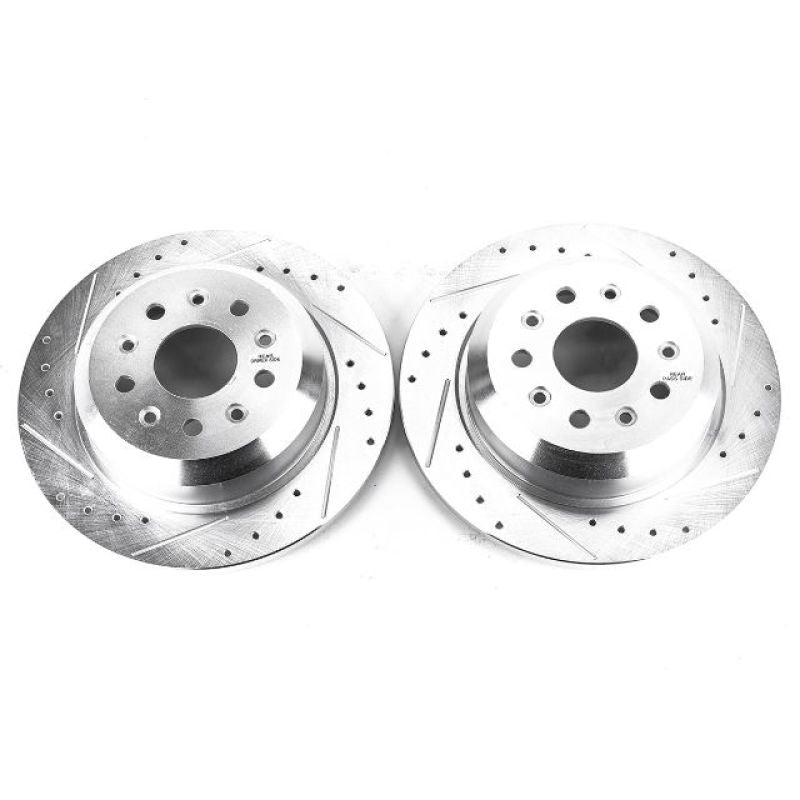 Power Stop 18-19 Jeep Wrangler Rear Evolution Drilled &amp; Slotted Rotors - Pair