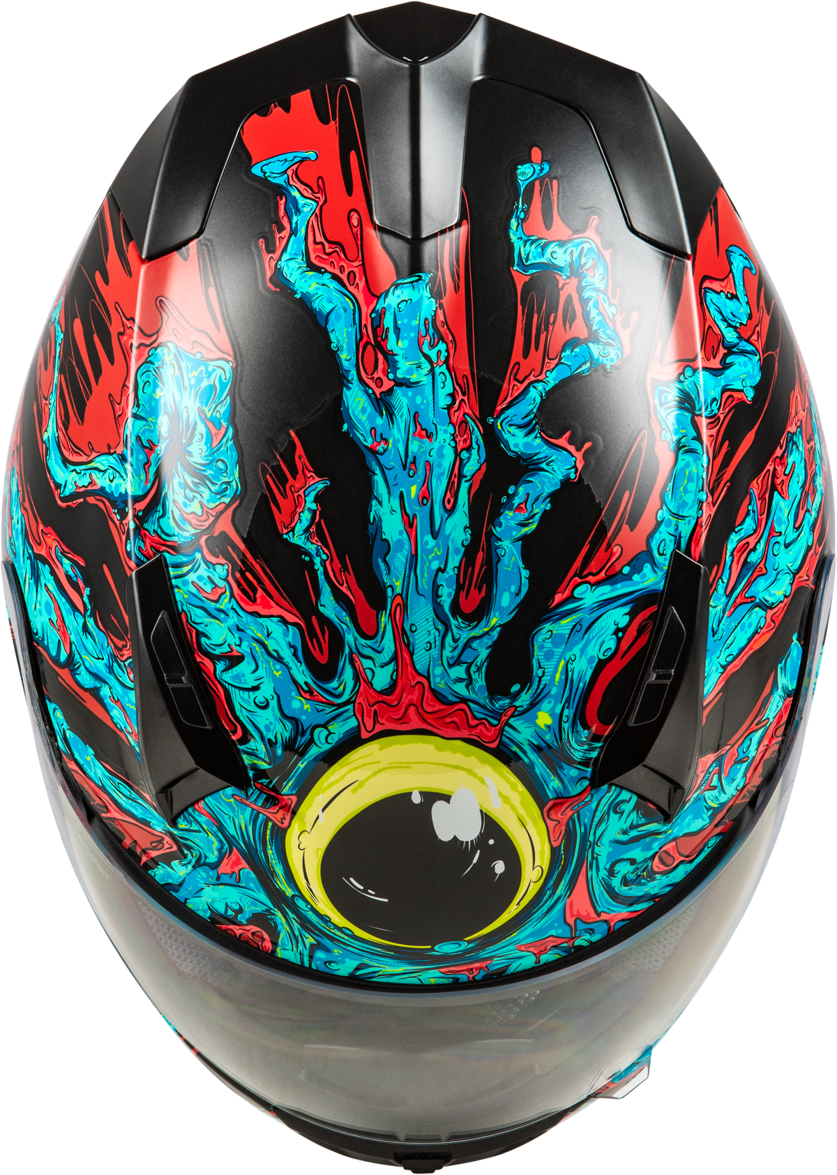 Revolt Space Creep Helmet Light Blue/Black/Red Sm