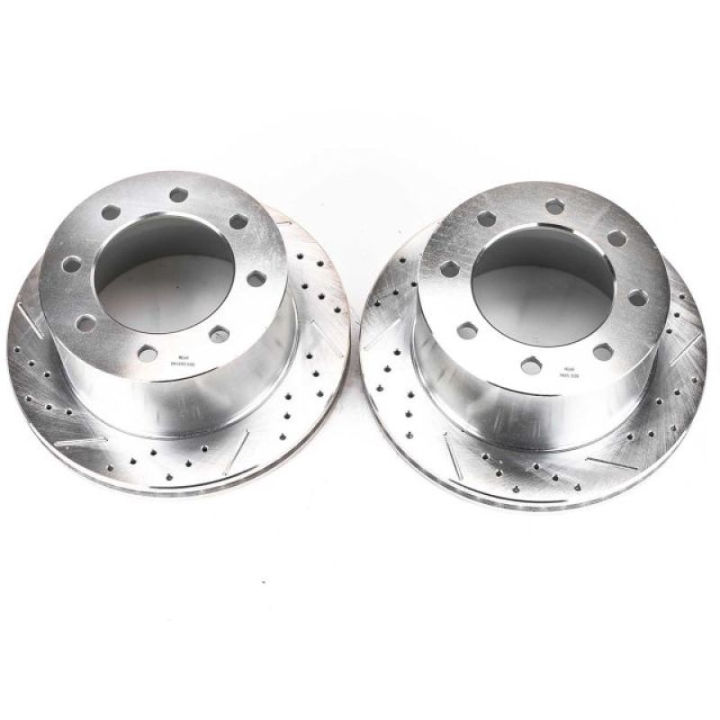 Power Stop 03-08 Chevrolet Express 3500 Rear Evolution Drilled &amp; Slotted Rotors - Pair