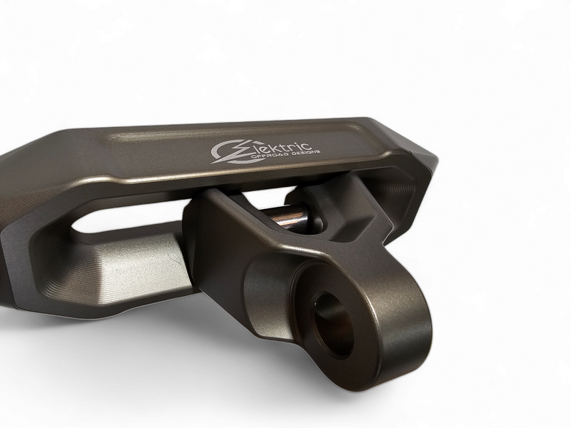 Elektric Offroad Winch Hawse Fairlead And Hook Combo Anodized Gun Metal