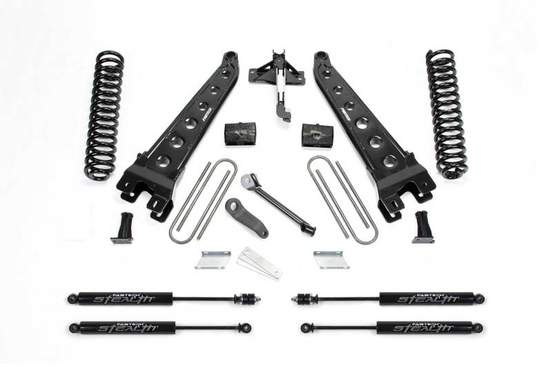 Fabtech 17-21 Ford F250/F350 4WD Gas 4in Rad Arm Sys w/Coils &amp; Stealth
