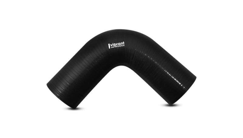 Vibrant 90 Degree Silicone Elbow 3.125in ID x 3.50in Leg Length - Black