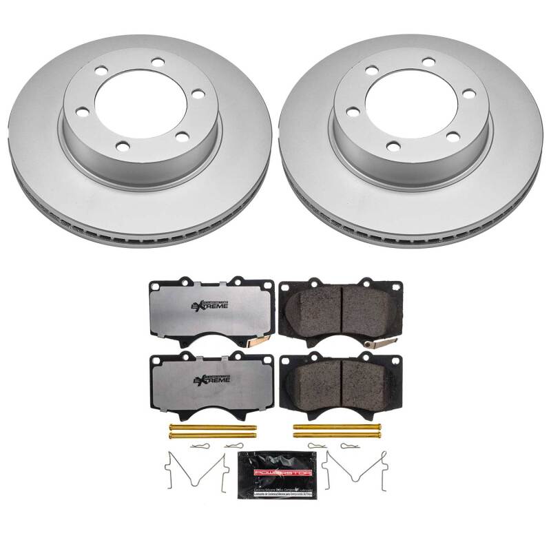 Power Stop 01-07 Toyota Sequoia Front Z36 Coated Truck &amp; Tow Brake Kit