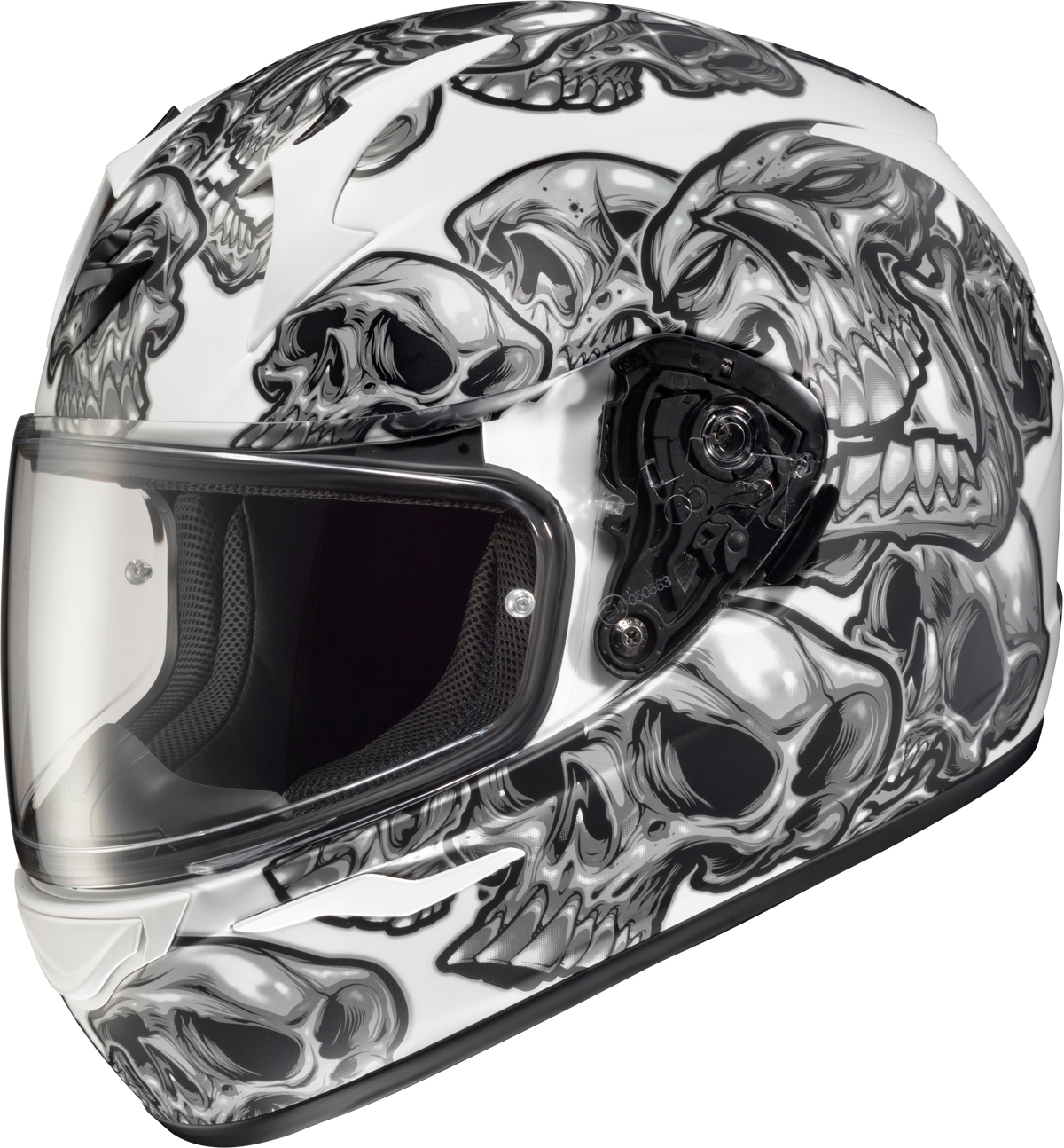 Exo R320 Full Face Helmet Skull E Silver Md