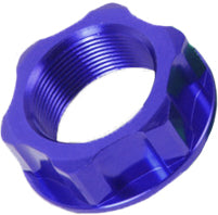 Steering Stem Nut &amp; Bolt Blue M22x27 P1.0 H12