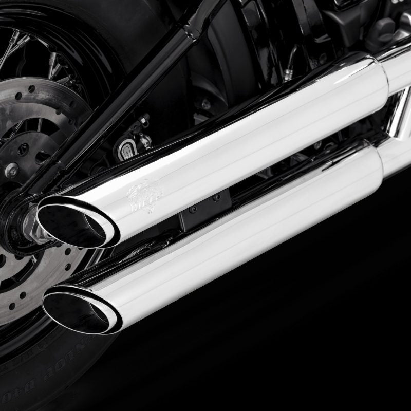 Vance &amp; Hines 18-22 Harley-Davidson Softail Twin Slash S/OS PCX Slip-On Exhaust - Chrome