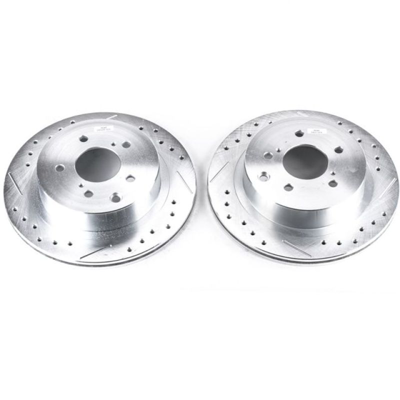 Power Stop 89-96 Nissan 300ZX Rear Evolution Drilled &amp; Slotted Rotors - Pair
