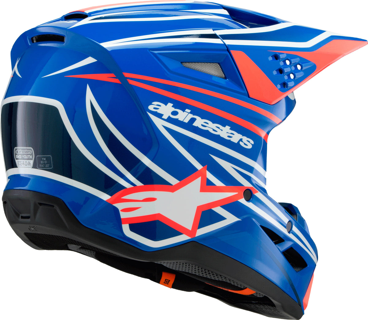Sm3 Youth Wurx Helmet Blue/Red/Wht/Blk Yl
