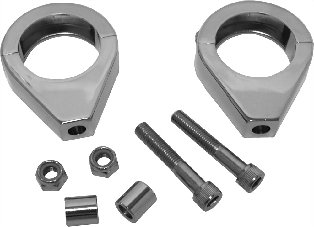 Turnsignal Clamps 39mm Pr Chrome