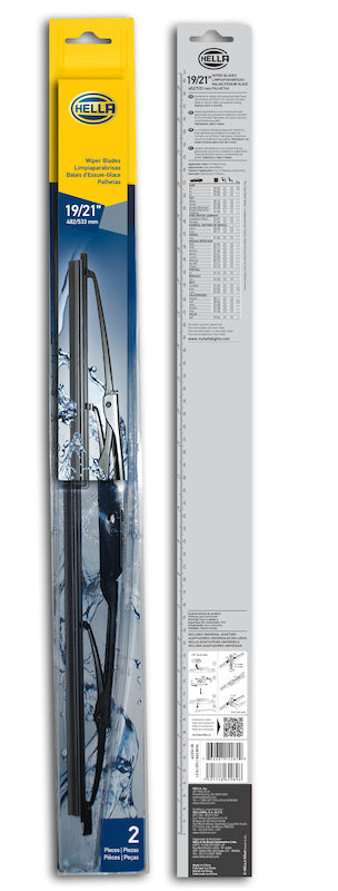 Hella Standard Wiper Blade 19in/21in - Pair