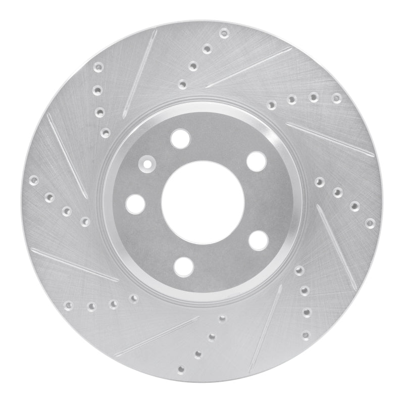 R1 08-25 Audi A4 Quattro Front Left Drilled &amp; Slotted Silver Brake Rotor