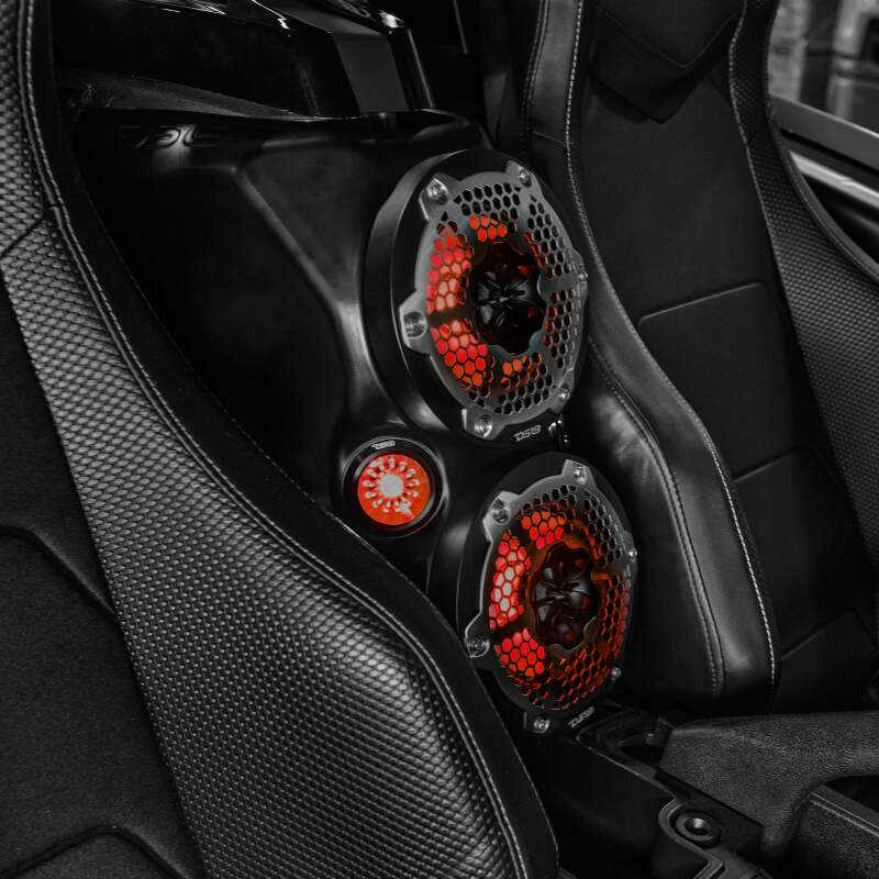 DS18 2015+ Polaris Slingshot Center Console Enclosure Fits 2x 6in &amp; 2x 2.28in Speakers(Not Included)
