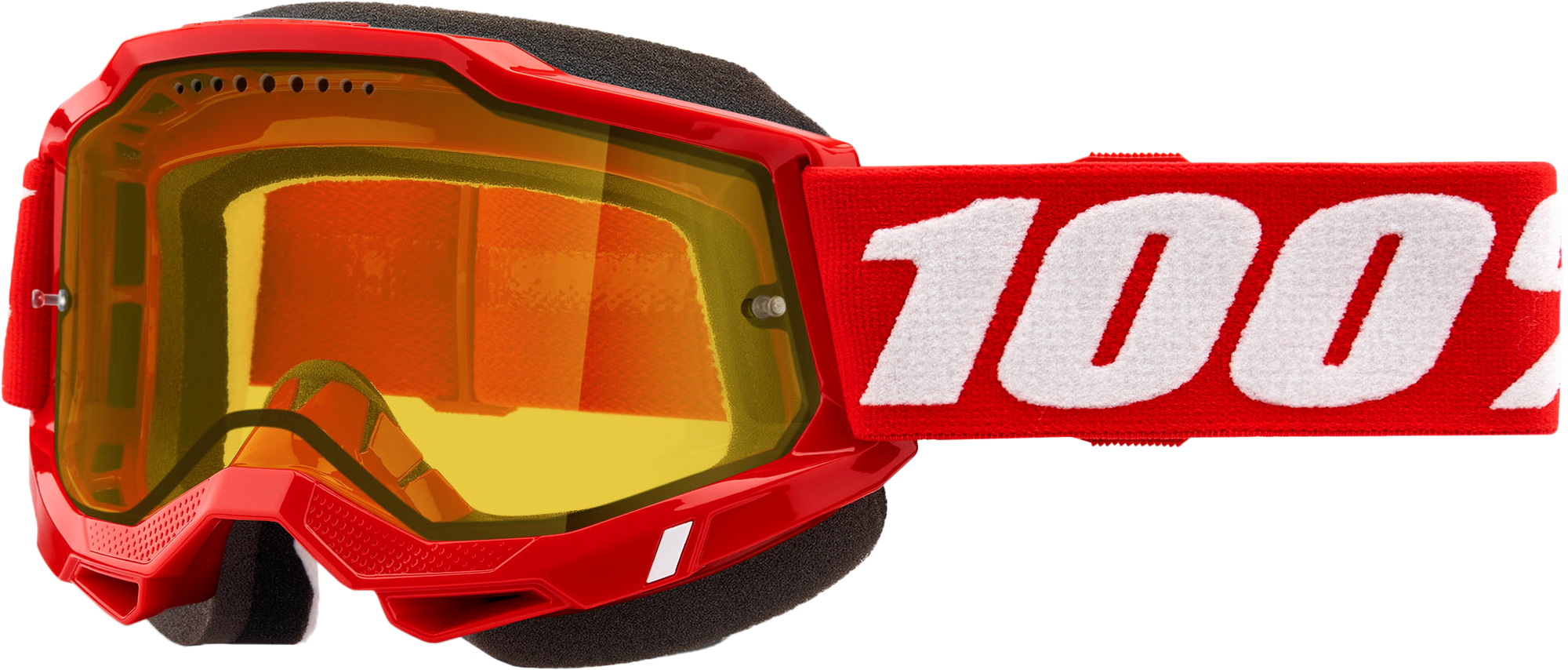Accuri 2 Snowmobile Goggle Neon Red Yellow Lens