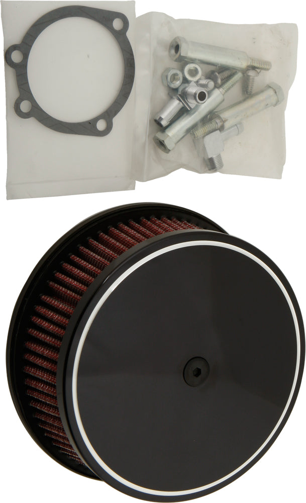 Round Air Cleaner Hp Classic Smooth Black 5 7/8"