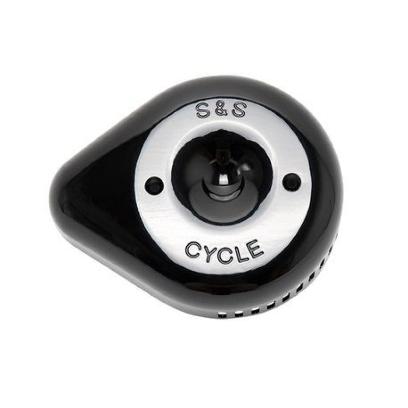 S&amp;S Cycle Stealth Slasher Teardrop Air Cleaner Cover - Gloss Black
