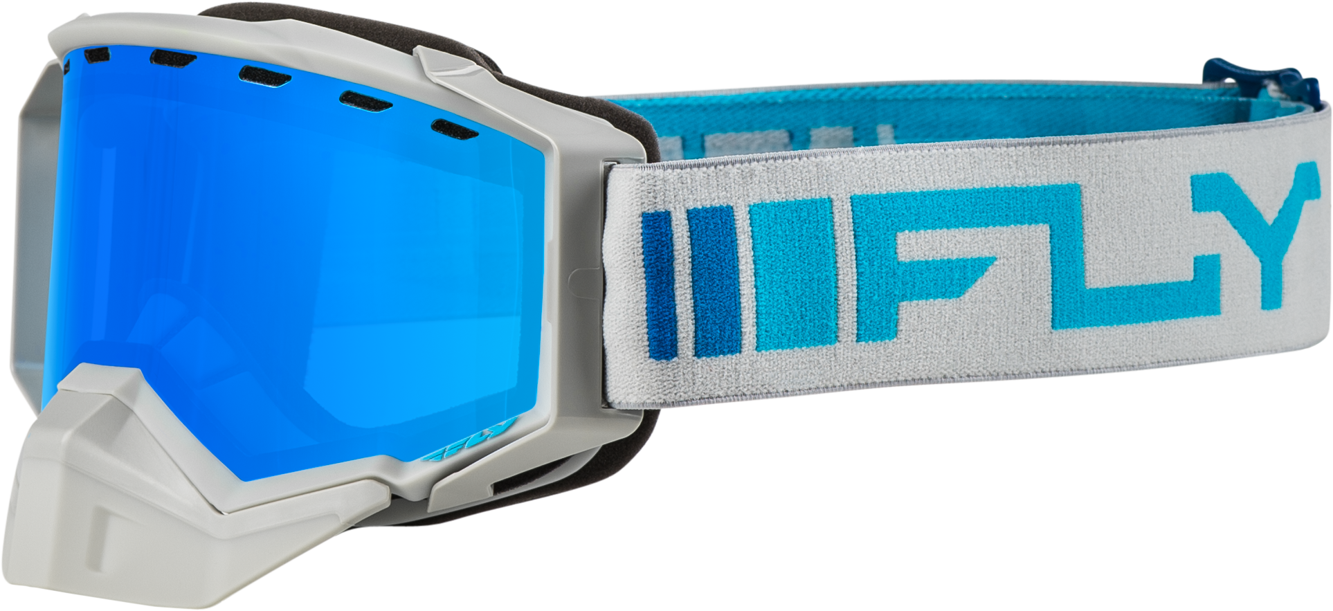 Zone Snow Goggle Silver/Blue W/ Sky Blue Mirror/Blue Lens