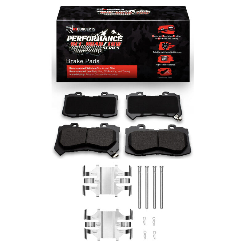 R1 2015-2020 Chevrolet Colorado Front Performance Off-Road/Tow Brake Pads &amp; Hardware Kit