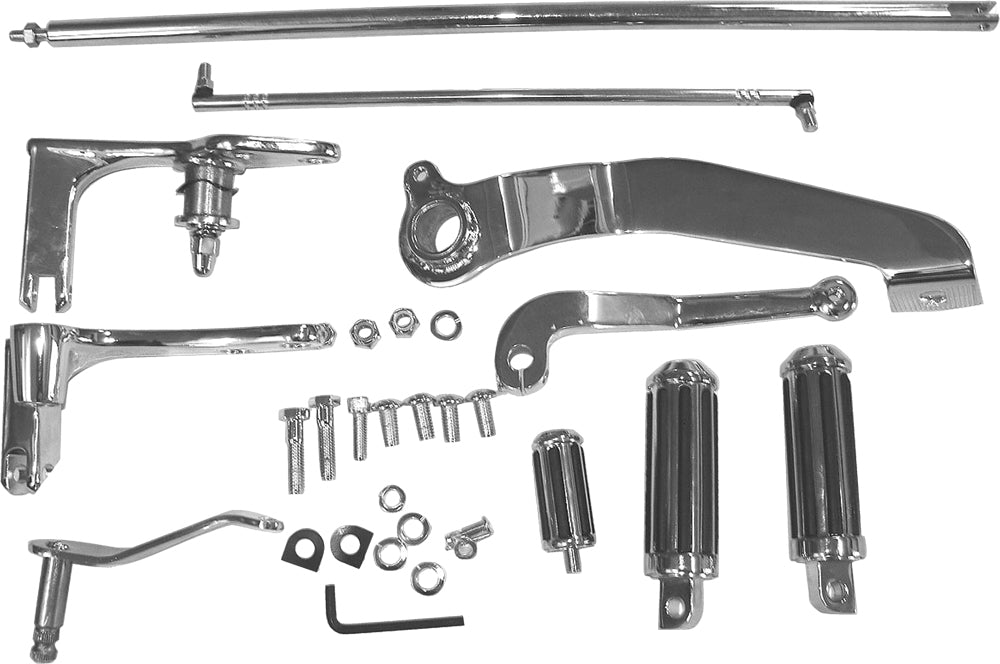 Forward Control Kit W/Chrome Mounting Plates And Pegs